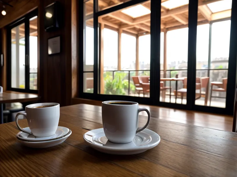 A smartphone screen showing a VPN split tunneling feature in a cafe.