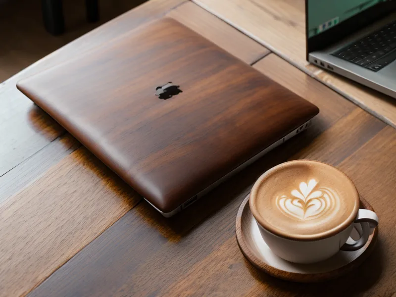 A laptop in a Lisbon cafe showing the ExpressVPN app connected.