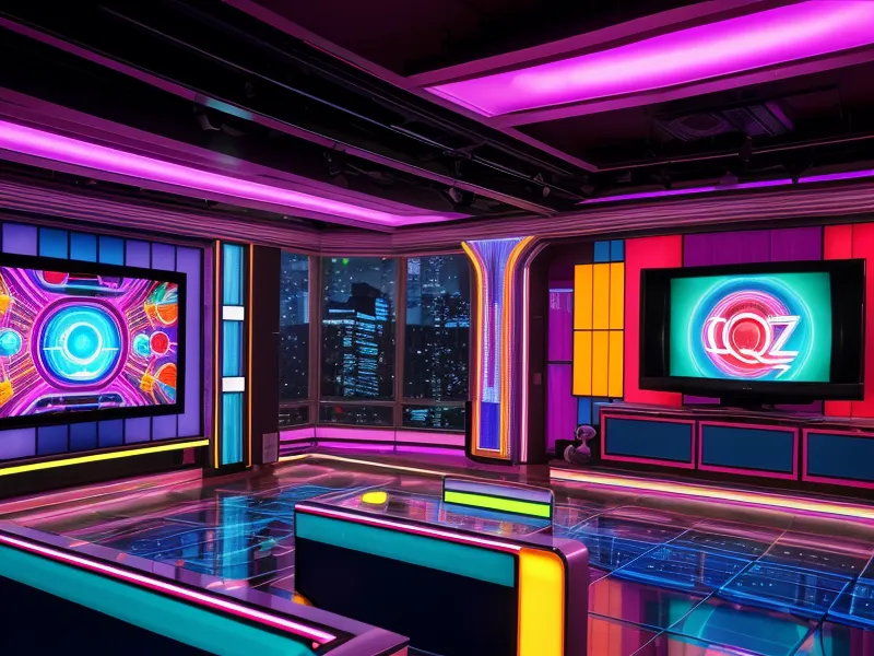 A TV screen showing a quiz show in a cozy Mexico City apartment.